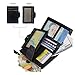 AINIMOER Women's RFID Blocking Leather Small Compact Bi-fold Zipper Pocket Wallet Card Case Purse with id Window (Lichee Black)