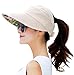 HINDAWI Sun Hats for Women Wide Brim UV Protection Summer Beach Visor Cap Beige Womens Sun Hat