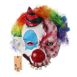 Scary Clown Mask Halloween Party Costume Decorations Creepy Latex Mask for Adults