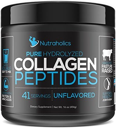 Collagen Peptides Protein Powder | Hydrolyzed, Grass Fed, Unflavored, Certified Paleo &amp; Keto Friendly | 11 Grams per Serving | 16 Oz. Bottle
