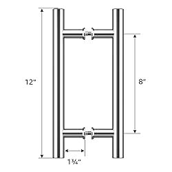 SMARTSTANDARD 12'' Push Pull Sliding Stainless Stee