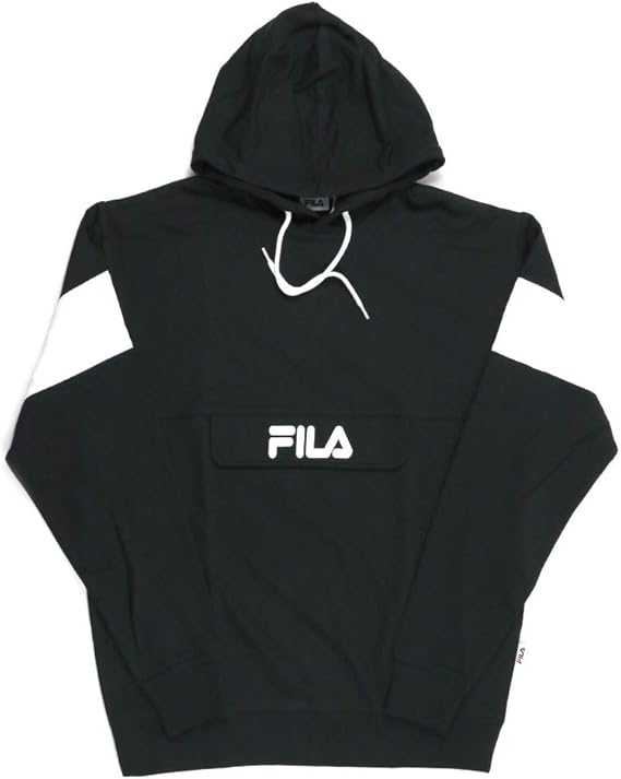 Amazon フィラ Fila 切り替え プルパーカー 薄手 裏毛 スウェット プルオーバー パーカー メンズ レディース M 08 Black Fm5167 トレーナー パーカー 通販