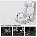 BestOffice Ergonomic Office Chair Desk Chair PU Leather Computer Chair Executive Adjustable High Back PU Leather Task Rolling Swivel Chair with Lumbar Support (White)