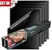 yokamira Grill Mat, Non-Stick BBQ Grill Mats, Set of 5 Barbecue Mat Durable, Heavy Duty, Reusable and Easy to Clean, FDA-Approved, PFOA Free, Size 13
