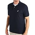 Nautica Men's Classic Short Sleeve Solid Performance Deck Polo Shirt