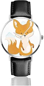 Zorro de Dibujos Animados se Sienta en la Nieve Estilizado Zorro Lindo