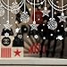 SWORNA Holiday Series SN-64 Merry Christmas Ball Star Snowflakes Decoration Removable Vinyl Wall Window Door Mural Decal Sticker Retail Store/Coffee House/Restaurant/Supermarket/Dress Shop 30