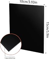 DARENYI 10Pcs Acrylic Sheet 1mm Black 15x10cm Flexible Plastic Board Display view 2