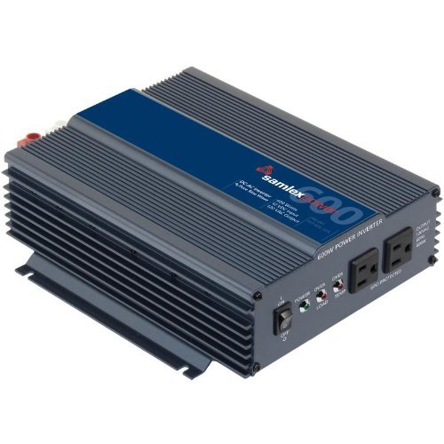 Samlex PST-600-24 PST Series Pure Sine Wave DC-AC Power Inverter, 600W Continuos Power Output, 1000W Surge Power Output, Low interference Wide operating DC input range 21.4 - 33.0 VDC