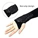 HQdeal Sun UV Protection Sleeves for Men Women Cooling Arm Sleeves Warmer Long Protective Tattoo Cover Golf Cycling Running Fishing Driving Basketball Baseball 3 Pairs Black