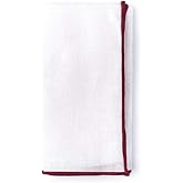 Ties.com Color Edged White Linen Pocket Squares (19 Colors Available!)