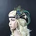 Aniwon Flapper Headband Elastic Feather Headband with Rhinestone Decoration