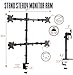 Stand Steady Clamp-On 4 Monitor Mount Desk Stand | Height Adjustable Quad Monitor Stand with Full Articulation VESA Mounts | Fits Most LCD/LED Monitors 13-32 Inches | Easy Set-Up Four Monitor Arm