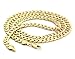 Mens Gold Tone Stardust Curved Cross Thick Pendant Hip-hop 6mm 24