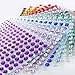 Rhinestone Stickers for Craft, Self-Adhesive Gem Stickers Shinning in 15 Colors & 5 Sizes, Crystal Diamond Jewels Stickers for Embellishment DIY, Face, Nails 15 Sheets