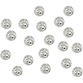 ccHuDE 100 Pcs 6mm Rhinestone Clay Beads - Faux Crystal Diamond Round Polymer Clay for Craft Necklaces Bracelets Jewelry Making