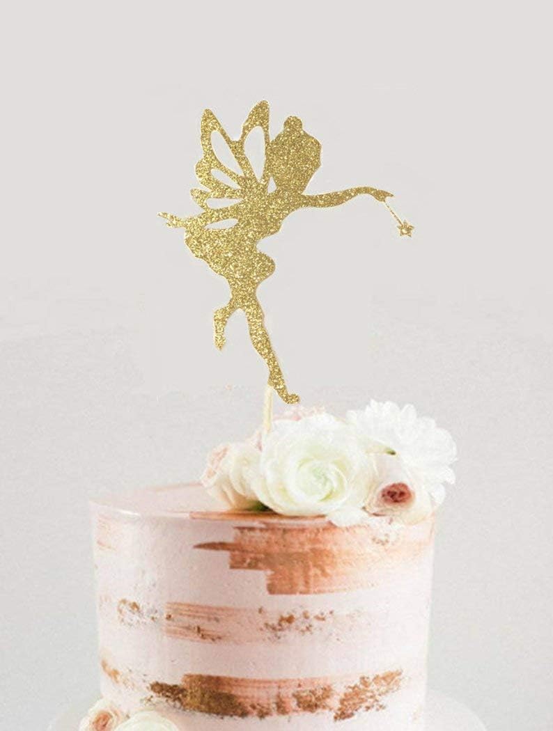 Decoration De Gateau A Paillettes Fee Clochette Pour Gateau D Anniversaire Fee Clochette Amazon Fr Jeux Et Jouets