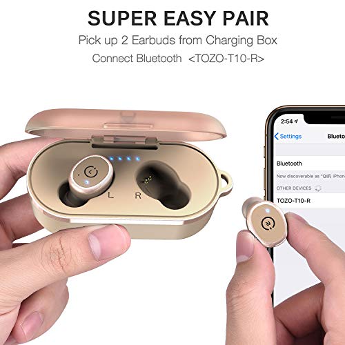 TOZO-T10-Bluetooth-50-Wireless-Earbuds-with-Wireless-Charging-Case-IPX8-Waterproof-TWS-Stereo-Headphones-in-Ear-Built-in-Mic-Headset-Premium-Sound-with-Deep-Bass-for-Sport-Khaki