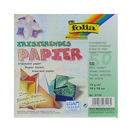 Global Art Folia Embossed Origami Paper 55x55 Assorted