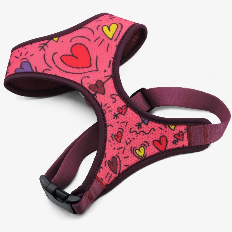 MORSO® Breathable Air Mesh Harness for Small Dogs, Pink, Size M