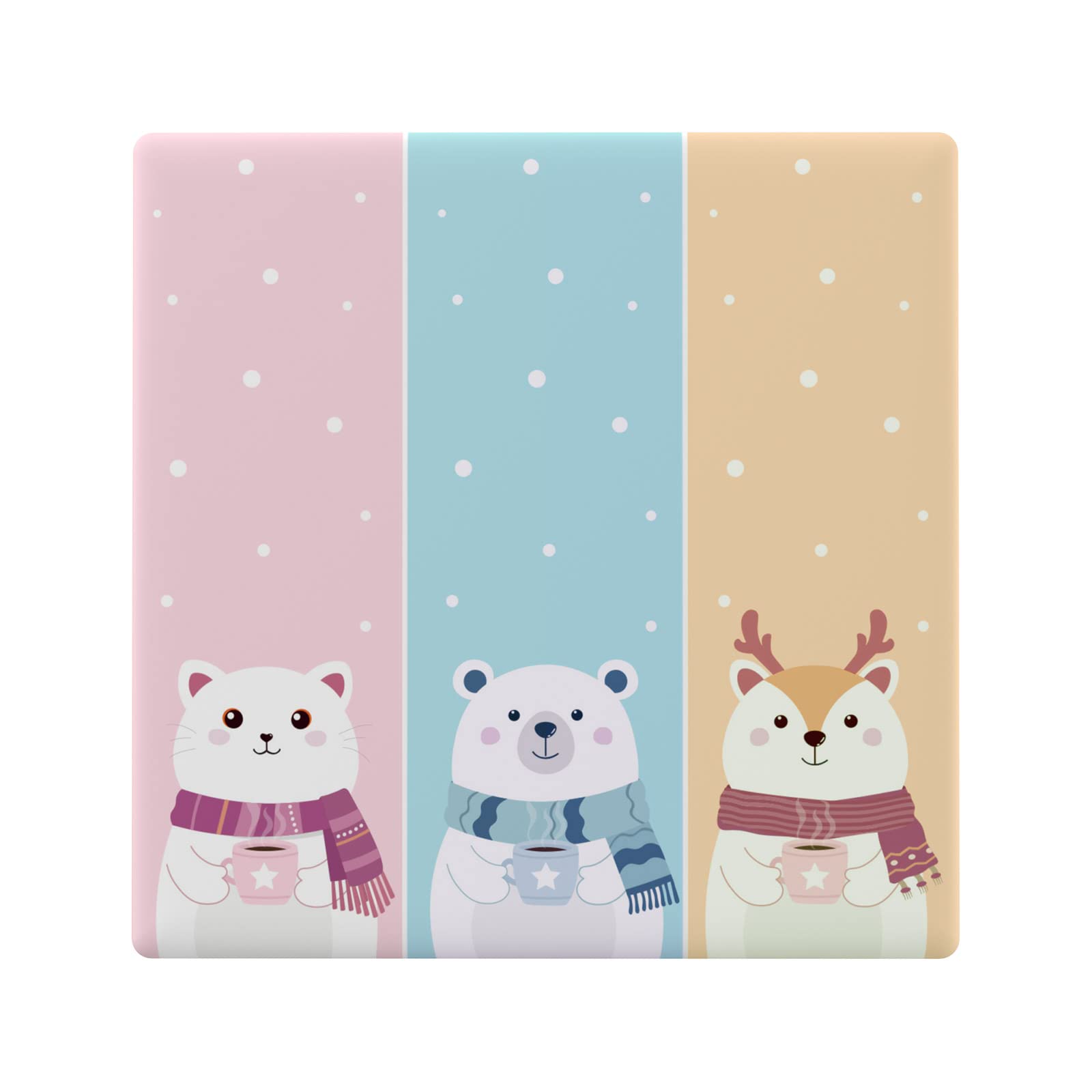 SONOFF Touch Light Switch Cover, T5 WiFi Light Switch Cover Replacement, Smart Switch Panel Cover 3 Gang (T5-3C-86-Cartoon)