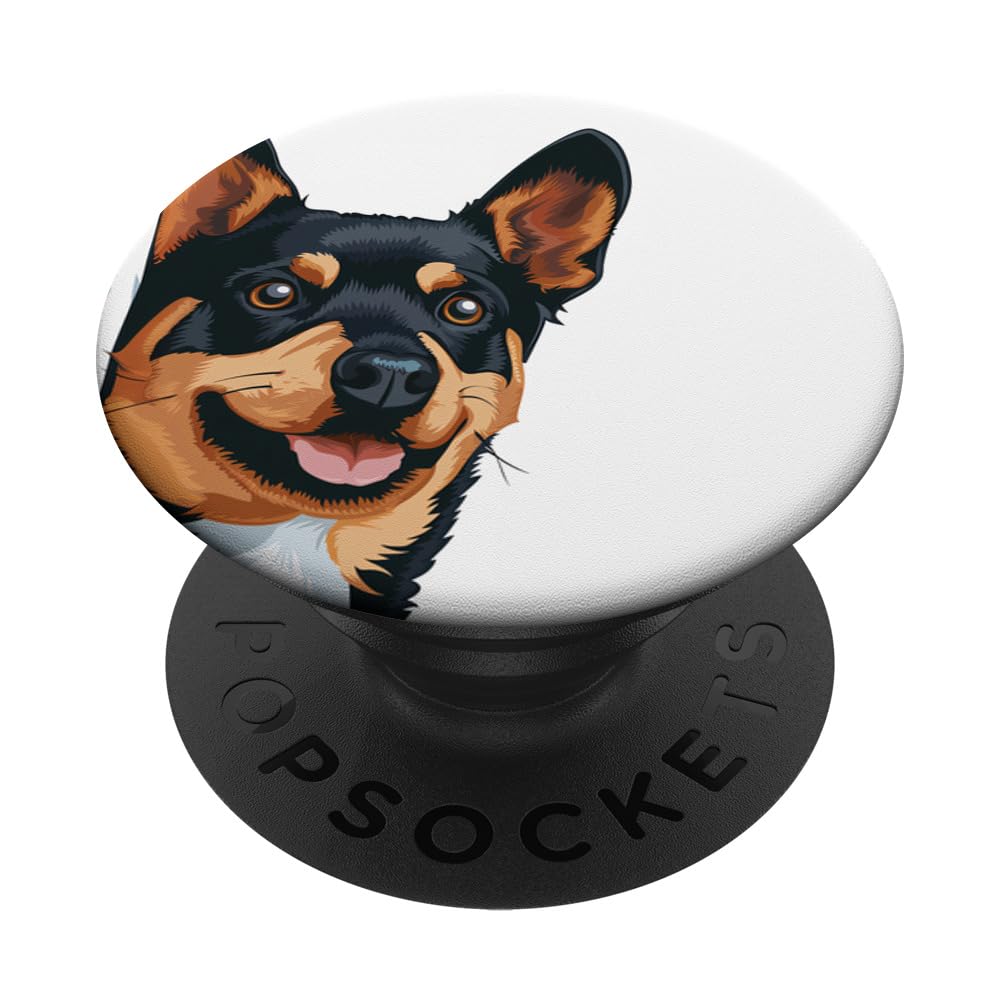 Lancashire Heeler Peeking Around Corner Dog Lovers PopSockets Swappable PopGrip