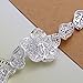 Diamondo Elegant Flower Leaf Design Sterling Silver Dangle Bracelet with Charms Women
