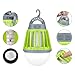 ENKEEO 2-in-1 Camping Lantern Bug Zapper Tent Light - Portable IPX6 Waterproof Mosquito Killer LED Lantern with 2000mAh Rechargeable Battery, Retractable Hook, Removable Lampshade (Green)