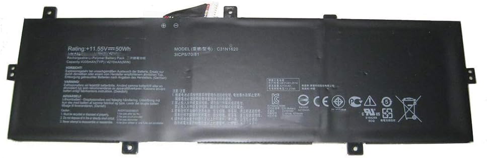 C31N1620 C31POJH Laptop Battery Replacement for Asus Zenbook UX430U UX430UQ UX430UQ-GV015T U4100U U4100UQ Series (11.55V 50Wh 4335mAh)
