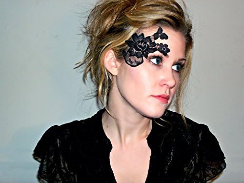Reusable Adhesive Black Lace Temporary Tattoo Body Art Accessory by LacedAndWaisted (includes liquid adhesive)