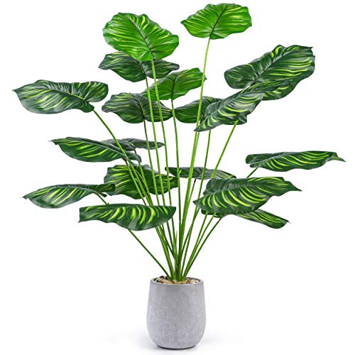 WUKOKU 27" Tall Fake Plants Faux Office Plants Artificial Plants Indoor