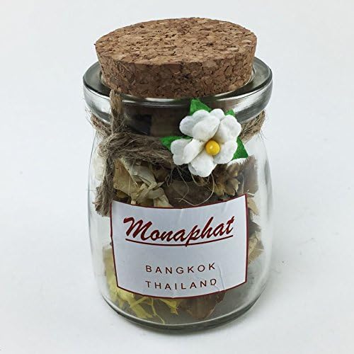 MONAPHAT The Beautiful Glass Bottle Design Decorative with ORANGE Fragrance Potpourri #PR-0309
