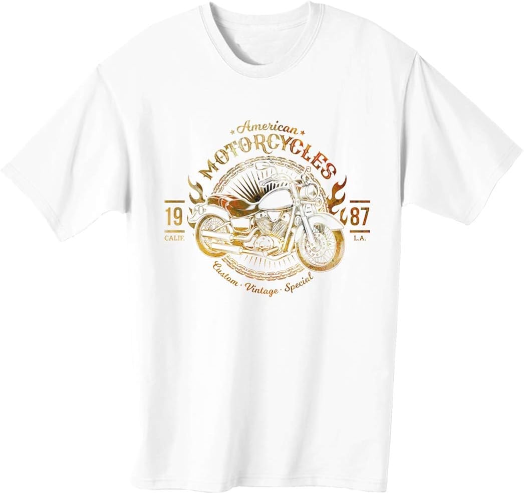 American Motorcycles Vintage Custom Special Artwork Men's TShirt! Amazon.co.uk Clothing
