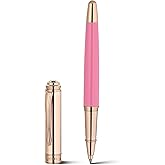 MCNTEIK Luxury Rollerball Pen, With 8mm Brilliant diamond,Vibrant Pink Pen,Attractive Real Rose Gold Finish, Schmidt Black Refill,Glitter Fancy Pens Gifts for Women Wedding Bridesmaid Office,Nice pen