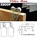Johnson Hardware 2200F602 Twin Wheel Sliding Bypass Door Hardware (30