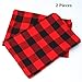 Aneco 2 Pack 13 x 108 Inches Checkered Table Runner Cotton Table Runner Trendy Modern Plaid Design Tablerunner Elegant Decor for Indoor Outdoor Events Red and Black