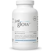 Just Glow TMG Trimethylglycine 1000mg Per Serving, 200 Veggie Capsules - Betaine Anhydrous Supplement - Made in Canada