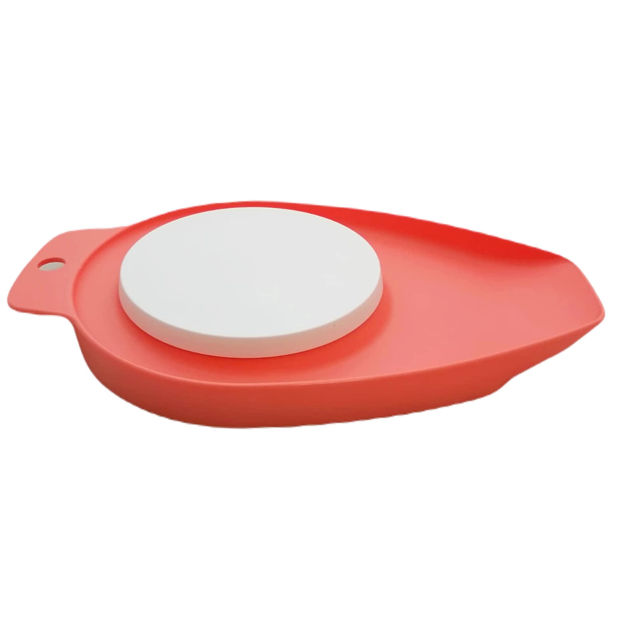 Tupperware Small Plastic Rectangular Chopping Board with Spatula, Salmon/White, 25.0 cm x 16.0 cm x 3.0 cm