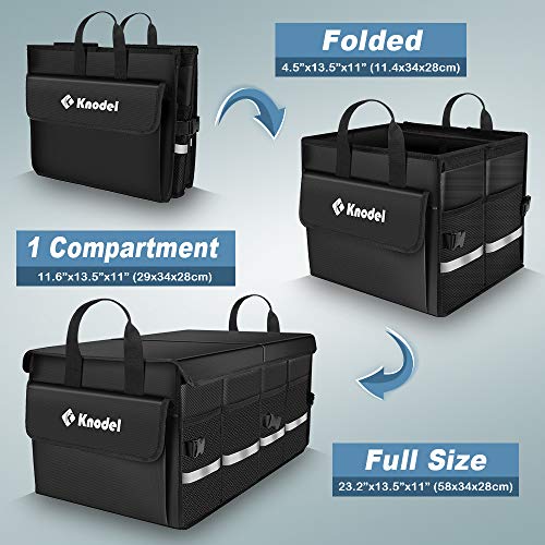 Knodel Car Trunk Organizer, Foldable Cover, Heavy Duty Collapsible Car