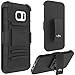 S7 Case, LK [Heavy Duty] Black Armor Holster Defender Full Body Protective Hybrid Case Cover with Belt Swivel Clip for Samsung Galaxy S7