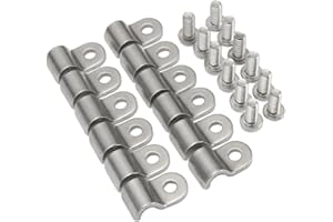 EASYBERG 3/16" Stainless Steel Brake Line Clamp with Screw Street Rod Custom Dune Buggy （24pc）