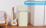 efluky 100L Laundry Basket with Lid Bamboo Handles Beige XL view 8