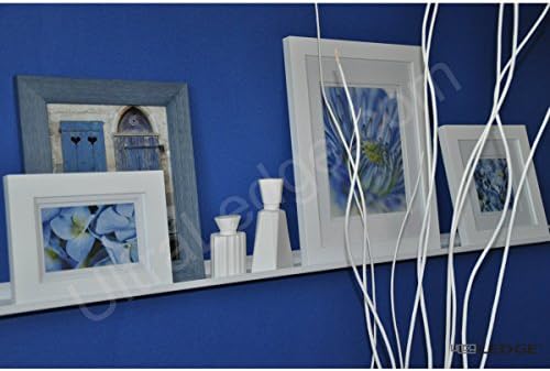 2'/24" UltraLedge Art Display/Picture Ledge/Floating Shelf, Metal, Modern (3.5" deep, White)