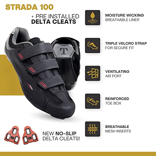 Tommaso Strada 100 Indoor Cycling Shoes for Peloton with PreInstalled