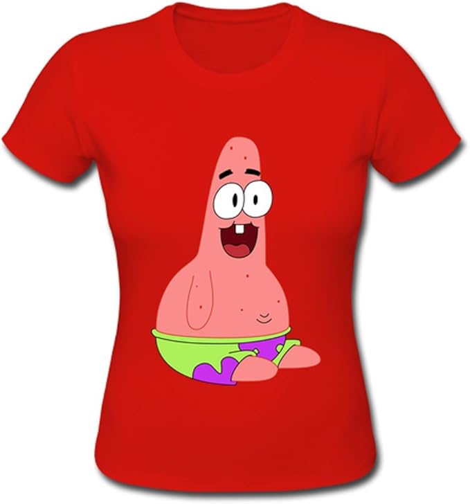 Patrick Pink Star Custom Design Womens Cotton Tshirt Tee