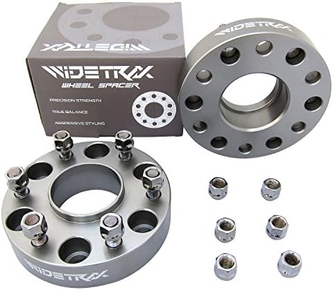 WIDETRAX 2pc 1.5" 6x139.7 or 6x5.5 Wheel Spacers Adapters 14x1.5 Studs Lug Nuts Included Hub Centric Titanium Finish 6061 T6 Billet Aluminum (1 Pair) 38mm by Rugged TUFF
