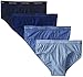 Calvin Klein Men's Cotton Classics Multipack Low Rise Hip Briefs, Blue Assorted (4 Pack), Large