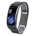 V-MORO Samsung Gear Fit 2 Watch Bands, Accessory Milanese Loop Stainless Steel Band with Unique Magnet Clasp for Samsung Gear Fit 2 Fit2 SM-R360 Smart Watch Black Large 6.9