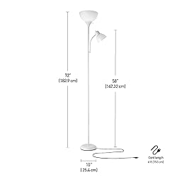 GLOBE Electric 67136 72" Torchiere Floor Lamp with
