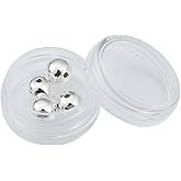 BEADIA 925 Sterling Silver Round Beads 8mm 4pcs for Jewelry Making Findings